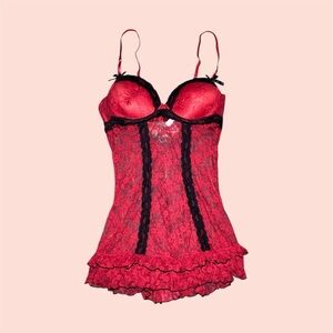 Red Lace Babydoll